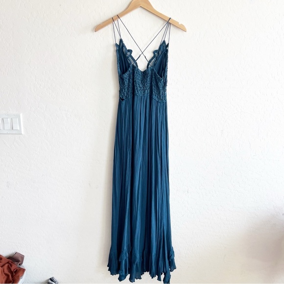 FREE PEOPLE Adella maxi lace top maxi dress in Blue - Picture 3 of 9